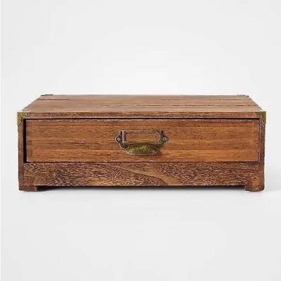 Threshold Other - Wood Monitor Stand with Drawer Computer Threshold Extra Storage Drawer